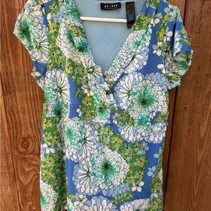Axcess Blue Floral Blouse